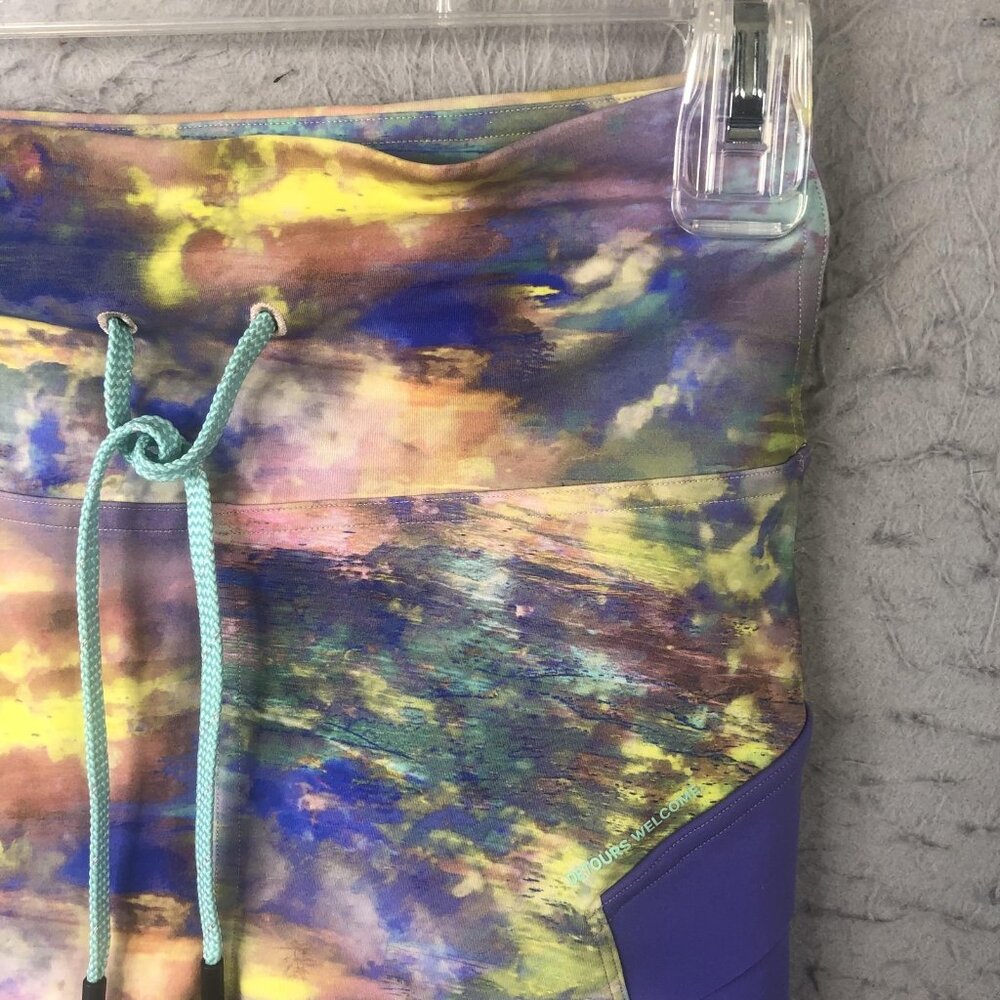 Lululemon Leggings Womens 6 Multicolor Tie Dye Cropped Zip Pockets Athleisure - Picture 14 of 16